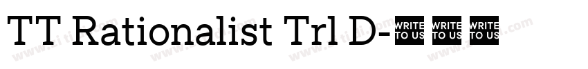 TT Rationalist Trl D字体转换